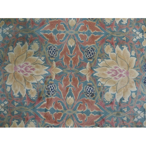 383 - Large floral pattern wool rug, 360 x 274cm.