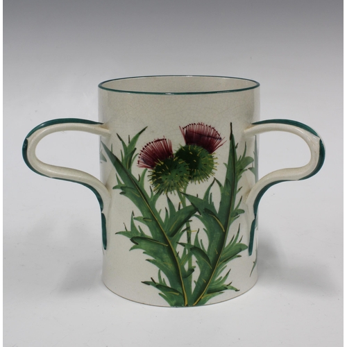 103 - Wemyss Ware thistles pattern tyg, impressed and printed marks, 19 x 14cm.