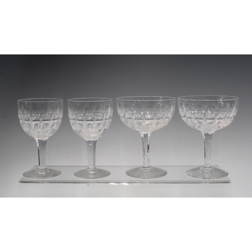 126 - A set of facet cut drinking glasses (16) 9.5 x 11.5cm.