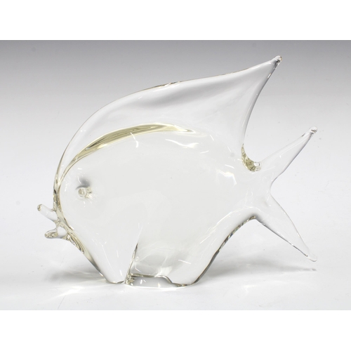 142 - Art glass angel fish, 21 x 16cm.