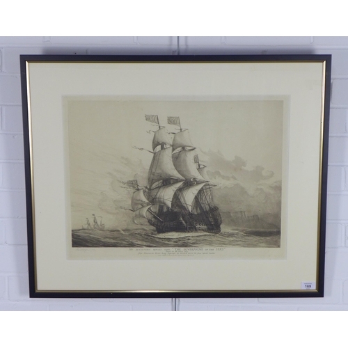 169 - HAROLD WYLLIE (BRITISH, 1880-1973) The Soveraigne of the Seas, pencil signed print, framed under gla... 