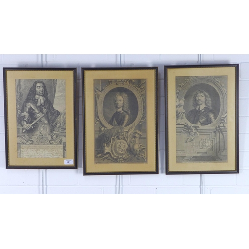 181 - AFTER VAN DYCK, three framed prints to include Duke of Montrose, etc (3)