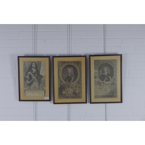 181 - AFTER VAN DYCK, three framed prints to include Duke of Montrose, etc (3)