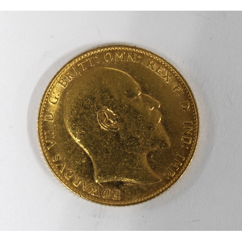 19 - Edward VII gold sovereign, 1909