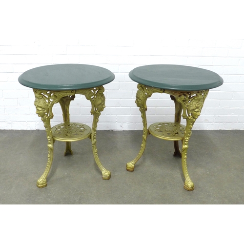 211 - Pair of Britannia pub tables (A/F) 59 x 71cm. (2)