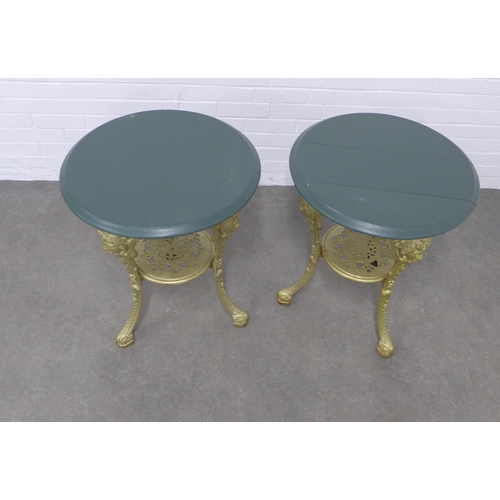 211 - Pair of Britannia pub tables (A/F) 59 x 71cm. (2)