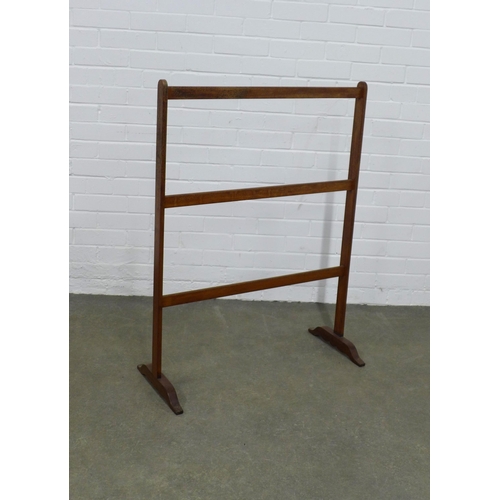 230 - Mahogany towel rail, 77 x 102cm.