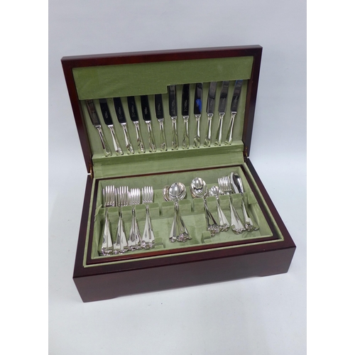 312 - Arthur Price silver plated cutlery in a canteen case