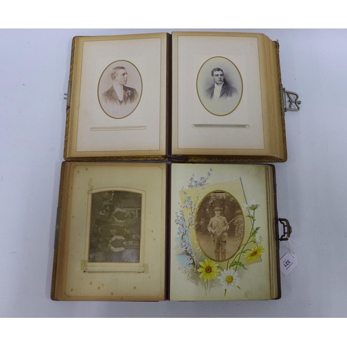 321 - Two Victorian photograph / carte de visite albums to include Carmichael Chaps Club (2)