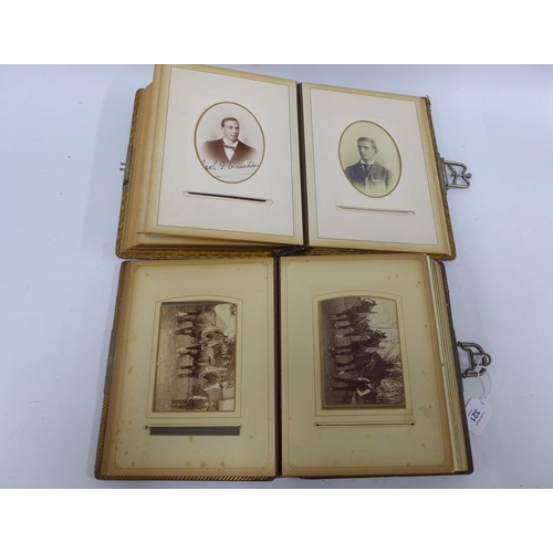 321 - Two Victorian photograph / carte de visite albums to include Carmichael Chaps Club (2)