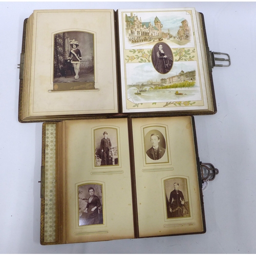 322 - Two Victorian photograph / carte de visite albums to include The London Album and another with portr... 