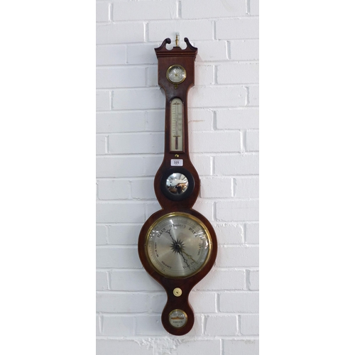 325 - Mahogany and string inlaid barometer