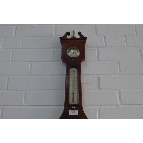 325 - Mahogany and string inlaid barometer