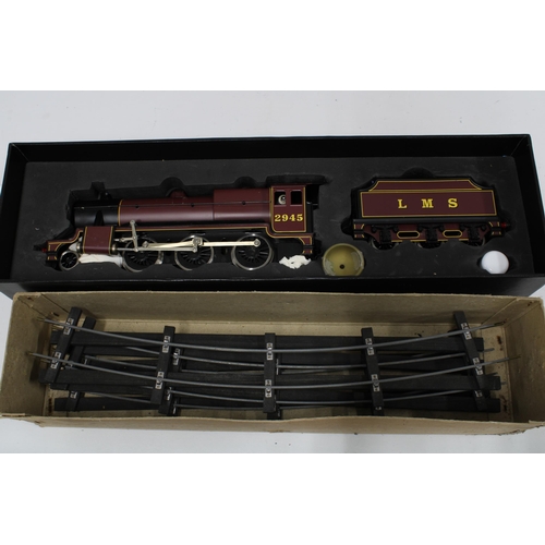 339 - Bassett Lowke LMS 295 engine within the original box together with a small group of track for displa... 