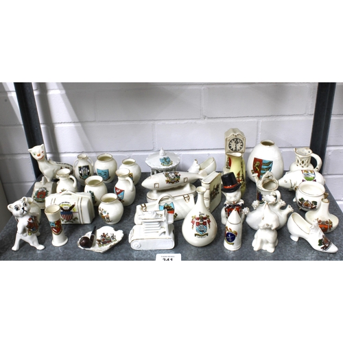 341 - Quantity of crested ware china