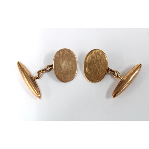 42 - Gents 9ct gold cufflinks, staped 9 / 375