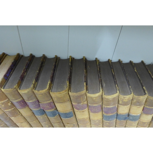 407 - Scott's Novels, twenty four leather bound books with marbled covers (24)