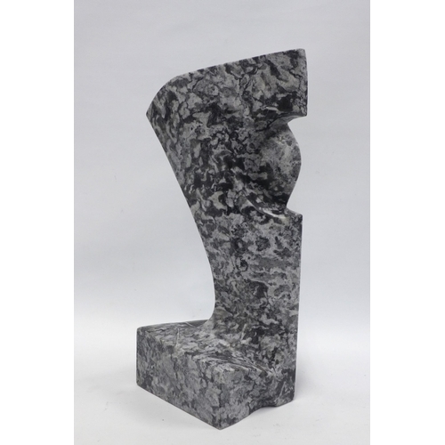 296 - MICHAEL CAIRNCROSS (SCOTTISH CONTEMPORARY) 'LEADMORE MARBLE Abstract Sculpture,  21 x 42cm