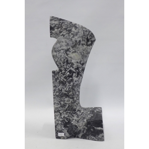 296 - MICHAEL CAIRNCROSS (SCOTTISH CONTEMPORARY) 'LEADMORE MARBLE Abstract Sculpture,  21 x 42cm