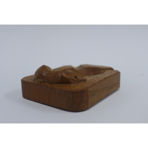 376 - ROBERT 'MOUSEMAN' THOMPSON (1876-1955) oak ashtray, 10cm