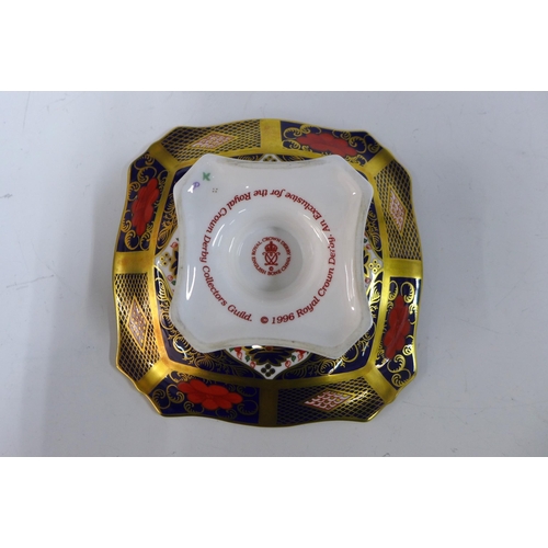 110 - Royal Crown Derby Imari pattern trinket dish, 14cm diameter