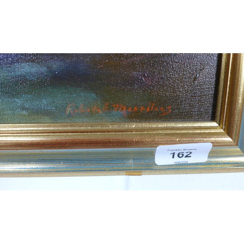 162 - ROBERT MERRILEES, untitled seascape, signed oil on board, framed, 50 x 40cm