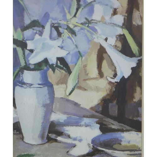 183 - Peploe framed print of Lilies, 44 x 554cm