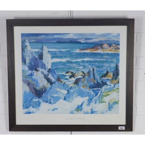 184 - Cadell framed print of Iona, 77 x 70cm