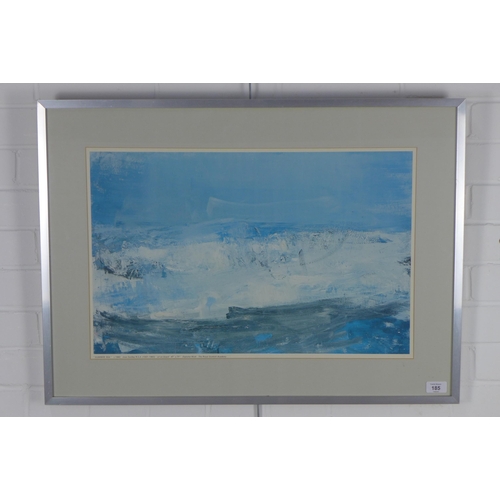 185 - Joan Eardley framed print of Summer Sea, 60 x 38cm