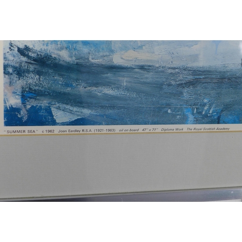 185 - Joan Eardley framed print of Summer Sea, 60 x 38cm