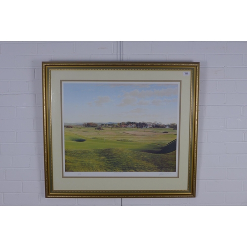 192 - GRAEME BAXTER, Ltd Ed framed print of Muirfield Golf Course, signed in pencil and numbered 185/850, ... 