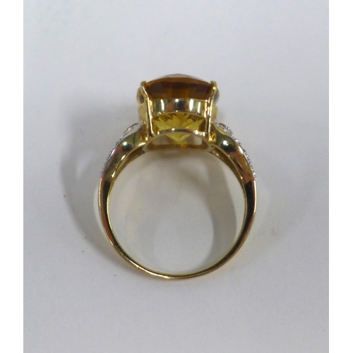 2 - 9ct gold gemset cocktail dress ring, stamped 10k and with a full set of hallmarks, size S