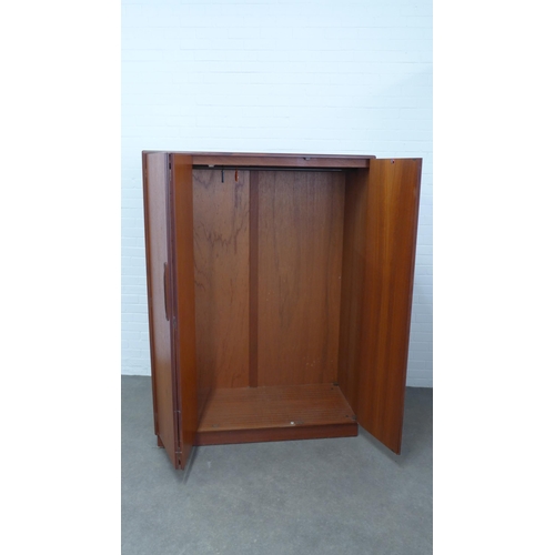 206 - G Plan - Fresco Range - A teak three door  wardrobe, 128 x 175 x 59cm.