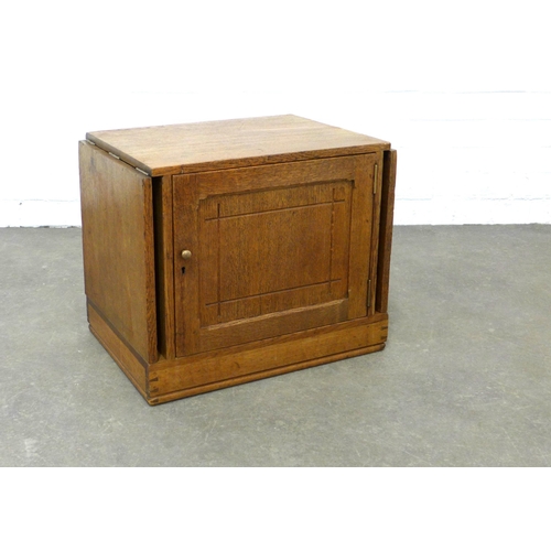 213 - Aesthetic movement oak travelling desk, 48 x 77 x 35cm.