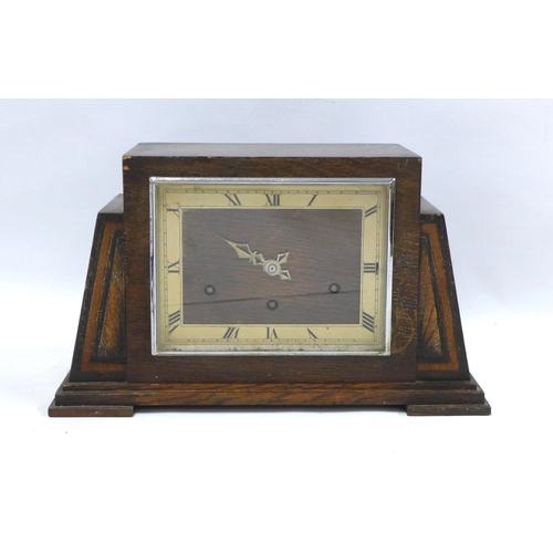 373 - Art Deco mantle clock, 38 x 22cm