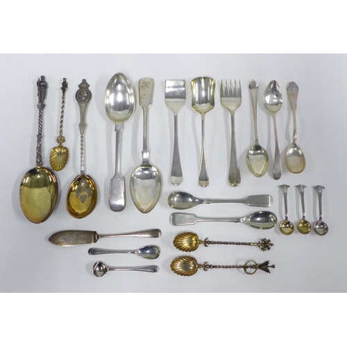 38 - Epns berry spoon and a collection of teaspoons, etc (a lot)