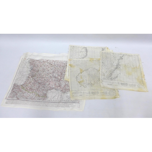 380 - Collection of RAF silk escape maps to include a full set of double sided maps No 1 - 14, and a map o... 