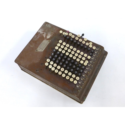 401 - Vintage Comptometer, 36 x 14 x 28cm