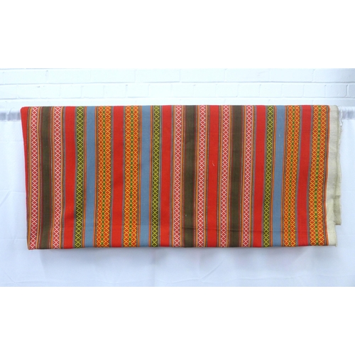 424 - A late 19th / early 20th century South American inspired Scottish shawl, with red ground and coloure... 