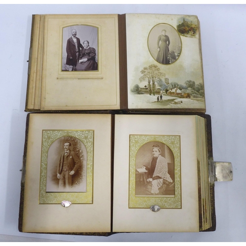 433 - Two Victorian photograph / carte de visite albums. (2)