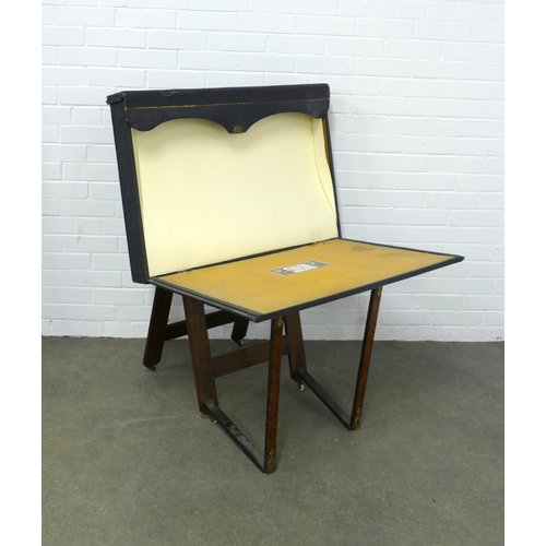 439 - 19th century walnut and brass mounted folio stand