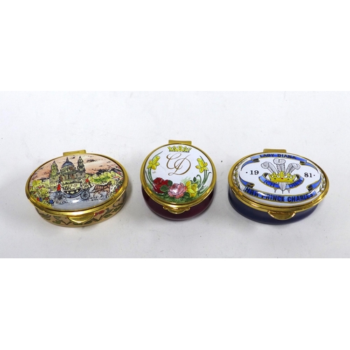 96 - Three Staffordshire Enamel boxes (3)