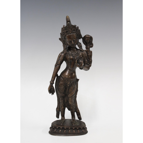 135 - Indian bronze of a Hindu deity, 29cm