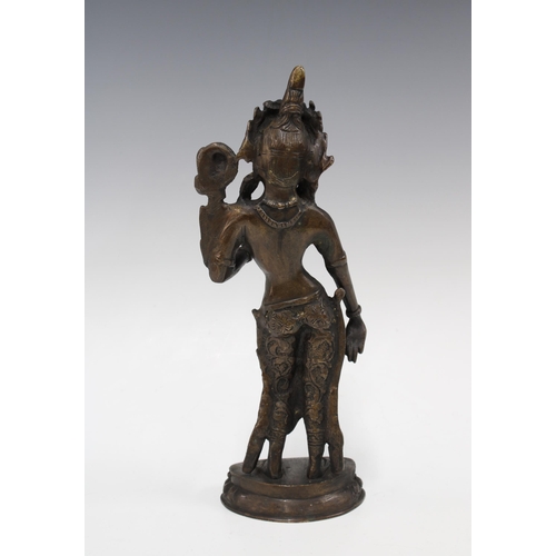 135 - Indian bronze of a Hindu deity, 29cm