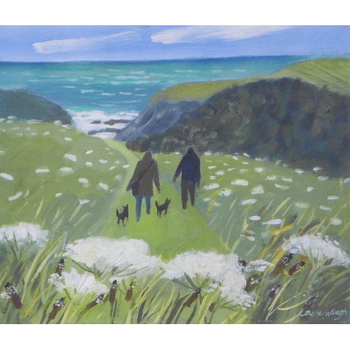 167 - LOUISE WAUGH, A WALK AT HARTLAND, limited edition print, numbered 8/100, signed in pencil and framed... 