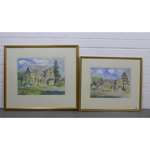 168 - H.A WHEELER, two watercolours, signed and framed under glass, 40 x 30cm (2)