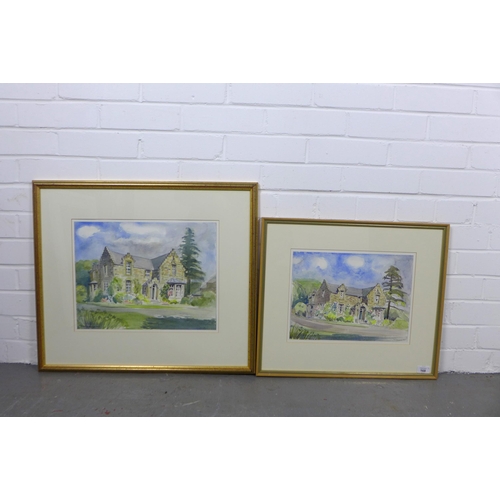 168 - H.A WHEELER, two watercolours, signed and framed under glass, 40 x 30cm (2)