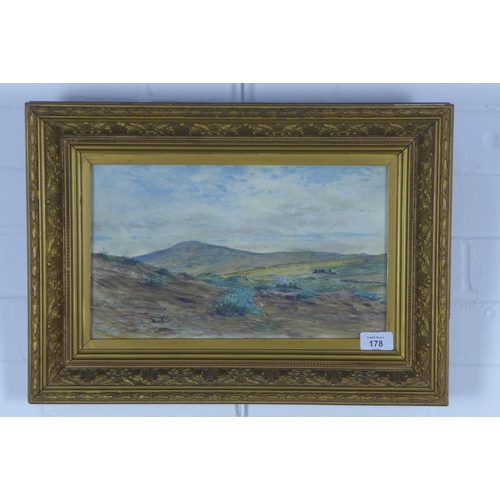 178 - MCDONALD, UNTITLED LANDSCAPE, signed watercolour, framed under glass, 35 x 20cm