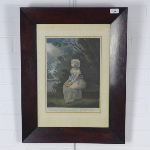 184 - THE MAID OF THE GROVES, framed print, 49 x 63cm including frame