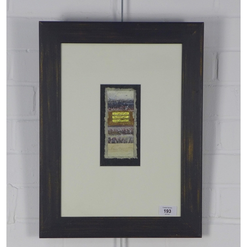 193 - LUCJANA CONDIE, HEAVEN THE CREATIVE, mixed media, framed under glass with title label verso, 7b x 15... 